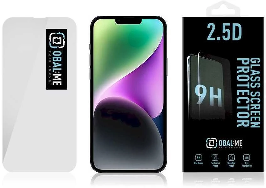OBAL:ME 2.5D apsauginis stiklas telefonui Apple iPhone 13 Pro Max/14 Plus Clear