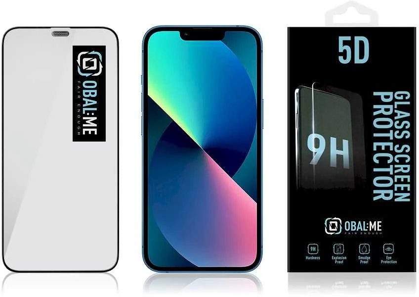 OBAL:ME 5D apsauginis stiklas telefonui Apple iPhone 12 mini Juodas