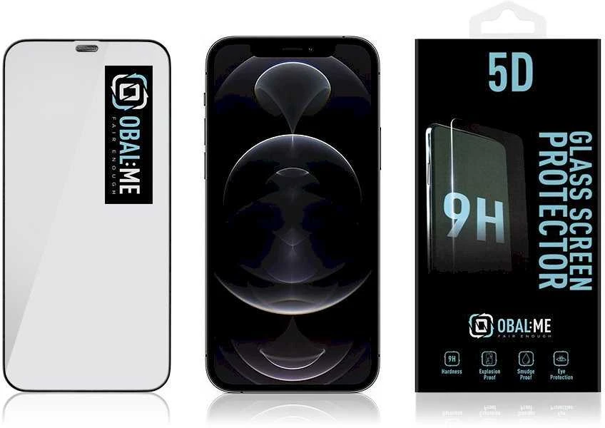 OBAL:ME 5D apsauginis stiklas telefonui Apple iPhone 12/12 Pro Juodas