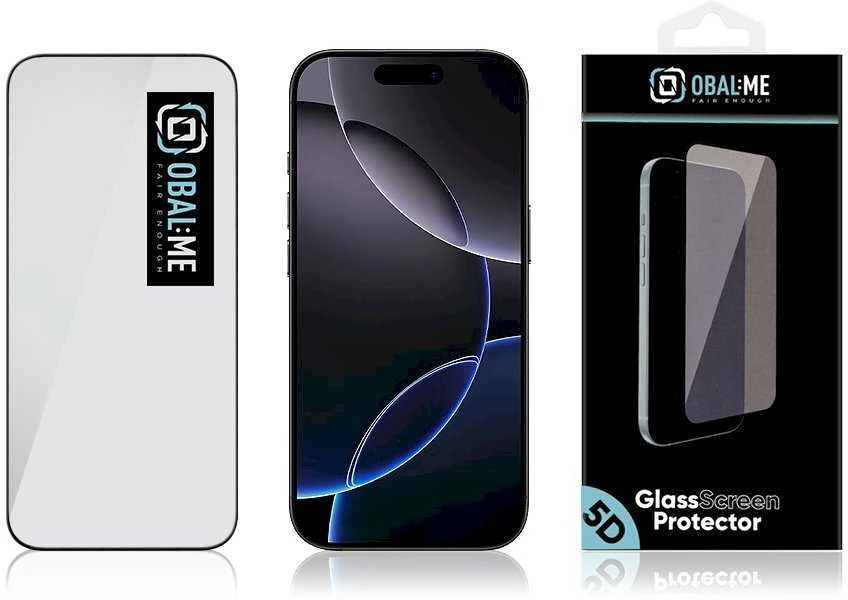 OBAL:ME 5D Apsauginis stiklas Screen Protector skirtas Apple iPhone 17 Pro Max Juodas