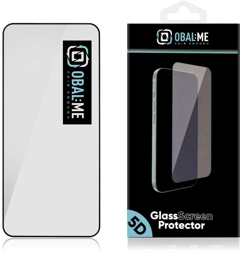 OBAL:ME 5D Apsauginis stiklas skirtas Motorola Edge 50 Neo su baltos spalvos rėmeliu