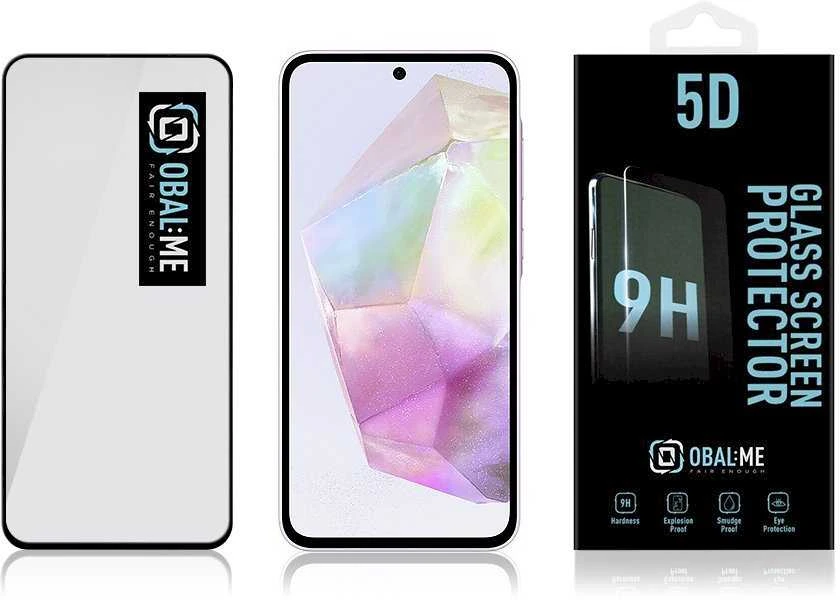 OBAL:ME 5D apsauginis stiklas telefonui Samsung Galaxy A35 5G Juodas
