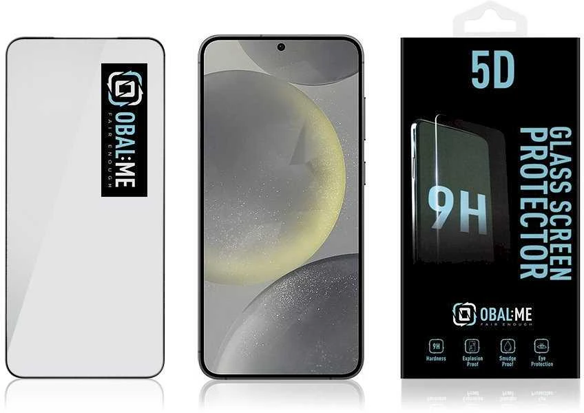 OBAL:ME 5D apsauginis stiklas telefonui Samsung Galaxy S24 Plus Juodas