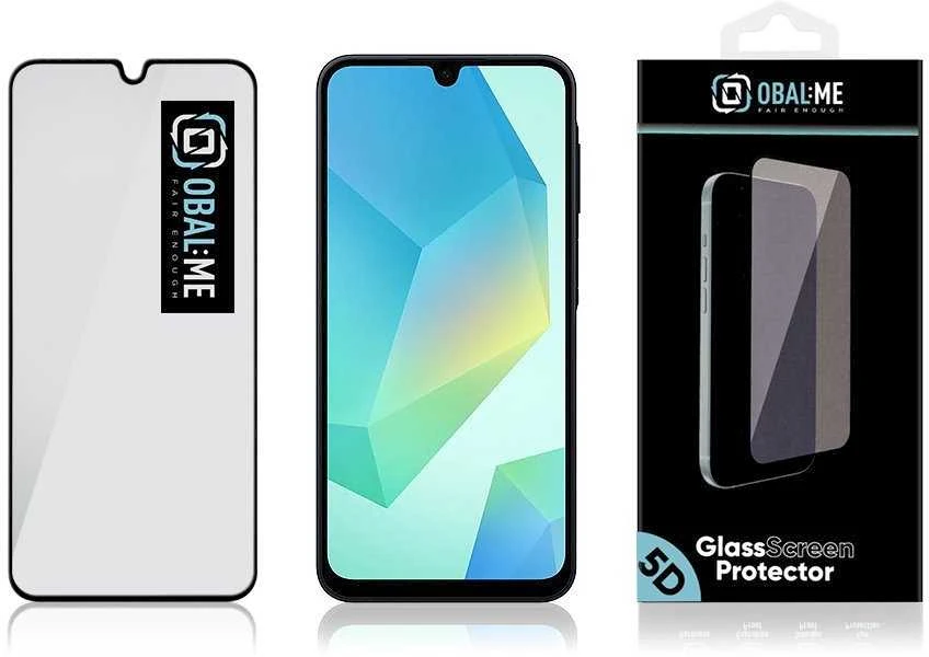 OBAL:ME 5D Apsauginis stiklas Samsung Galaxy A16 4G/5G Juodas