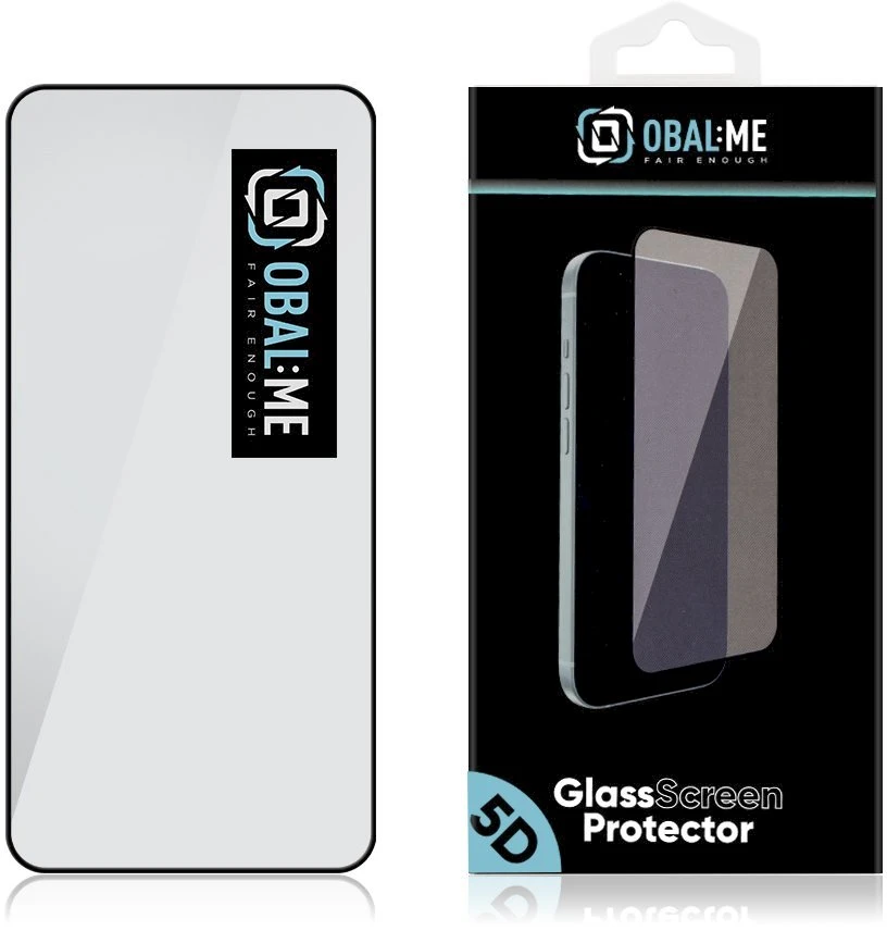 OBAL:ME 5D Apsauginis stiklas Screen Protector skirtas Samsung Galaxy A37 5G/A57 5G Juodas