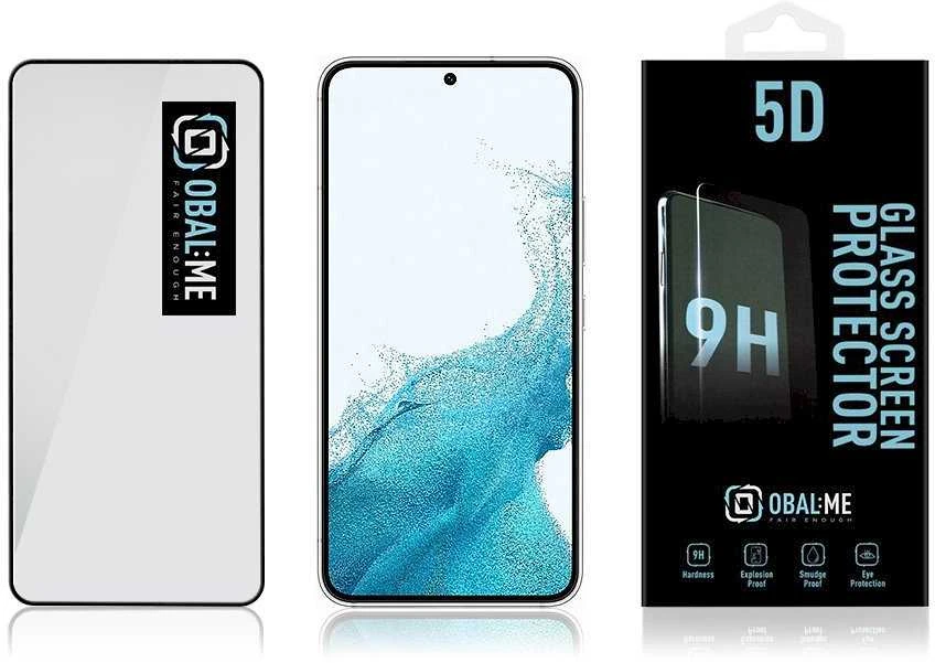 OBAL:ME 5D apsauginis stiklas telefonui Samsung Galaxy S22 Juodas