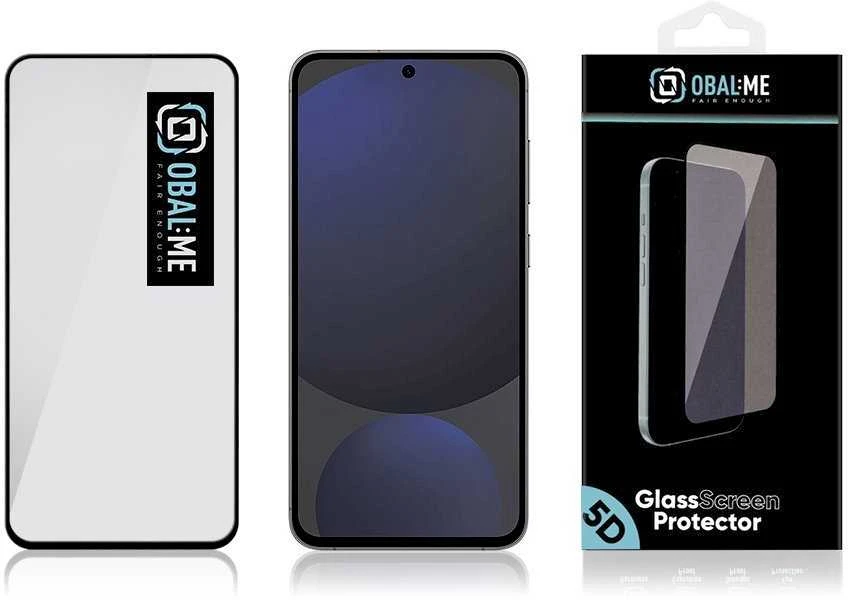 OBAL:ME 5D apsauginis stiklas telefonui Samsung Galaxy S24 FE Juodas