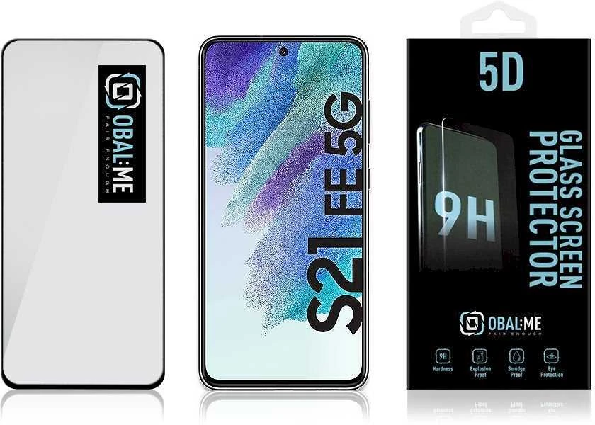 OBAL:ME 5D apsauginis stiklas telefonui Samsung Galaxy S21 FE 5G Juodas