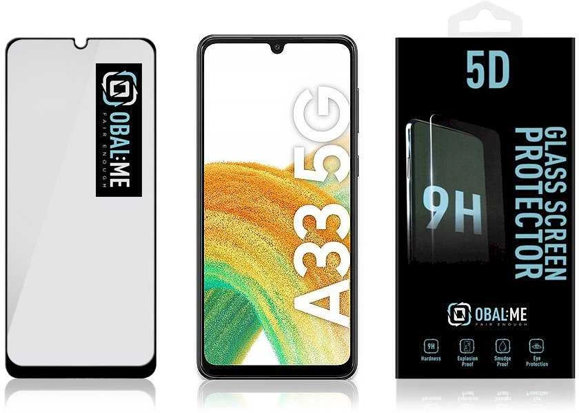 OBAL:ME 5D apsauginis stiklas telefonui Samsung Galaxy A33 5G Juodas