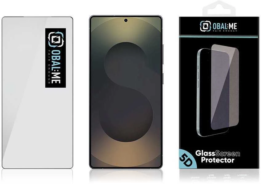 OBAL:ME 5D apsauginis stiklas skirtas Samsung Galaxy S25 Ultra Juodas