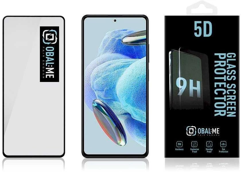 OBAL:ME 5D apsauginis stiklas telefonui Xiaomi Redmi Note 12 4G/5G Juodas