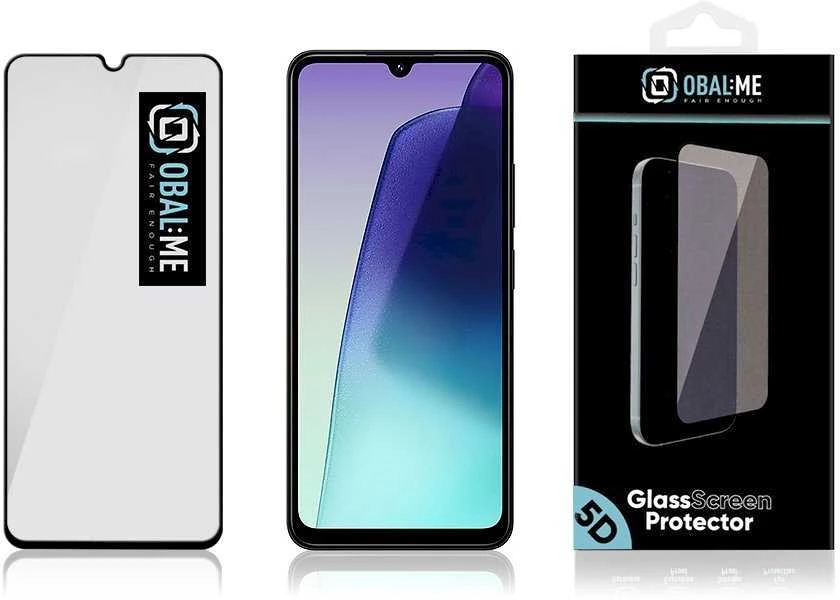 OBAL:ME 5D Apsauginis stiklas Xiaomi Redmi 14C 4G/Poco C75 juodos spalvos