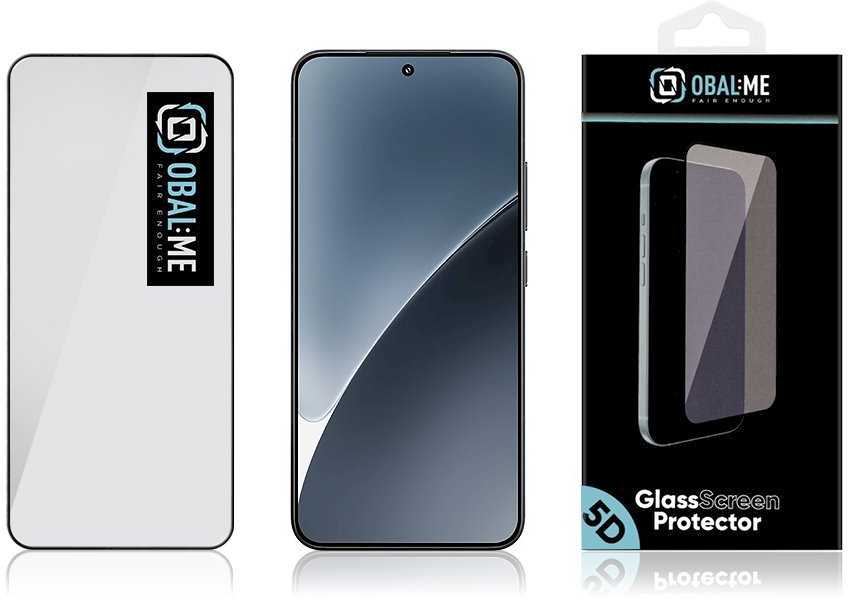 OBAL:ME 5D apsauginis stiklas Screen Protector skirtas Xiaomi 15 juodos spalvos