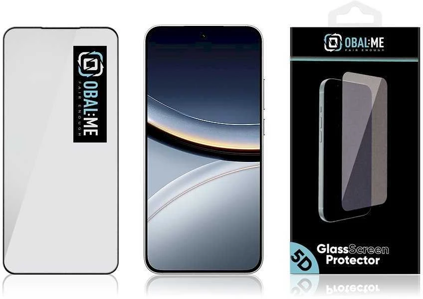 OBAL:ME 5D Apsauginis stiklas Screen Protector skirtas Xiaomi Poco F7 Juodas