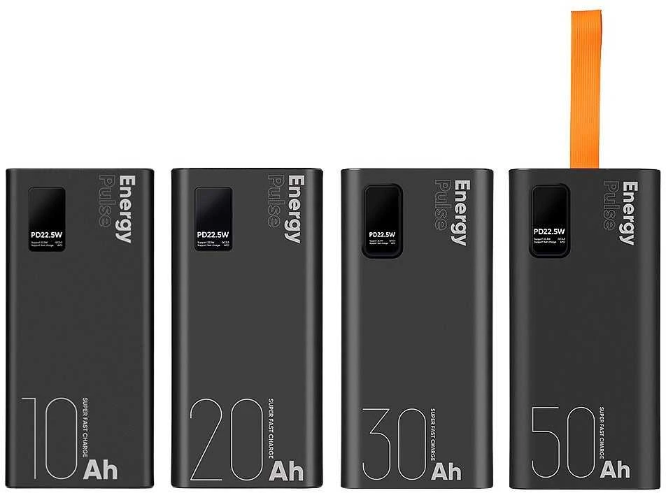 OBAL:ME EnergyPulse Powerbank 30000mAh 22.5W juodos spalvos