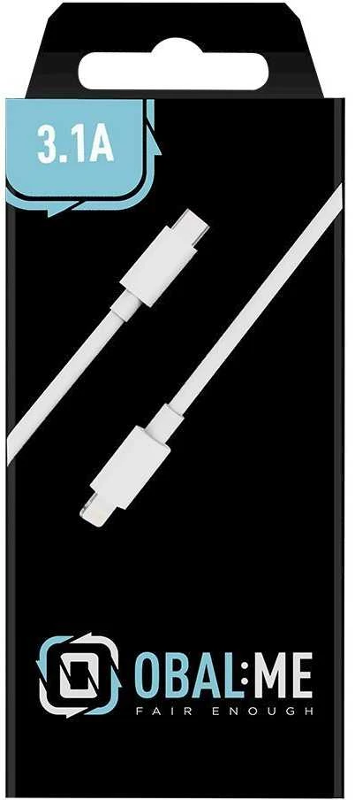 OBAL:ME Fast Charge USB-C/Lightning kabelis 1m baltos spalvos