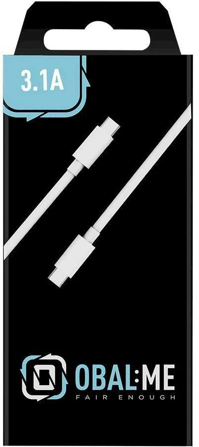 OBAL:ME Fast Charge USB-C/USB-C kabelis 1m baltos spalvos