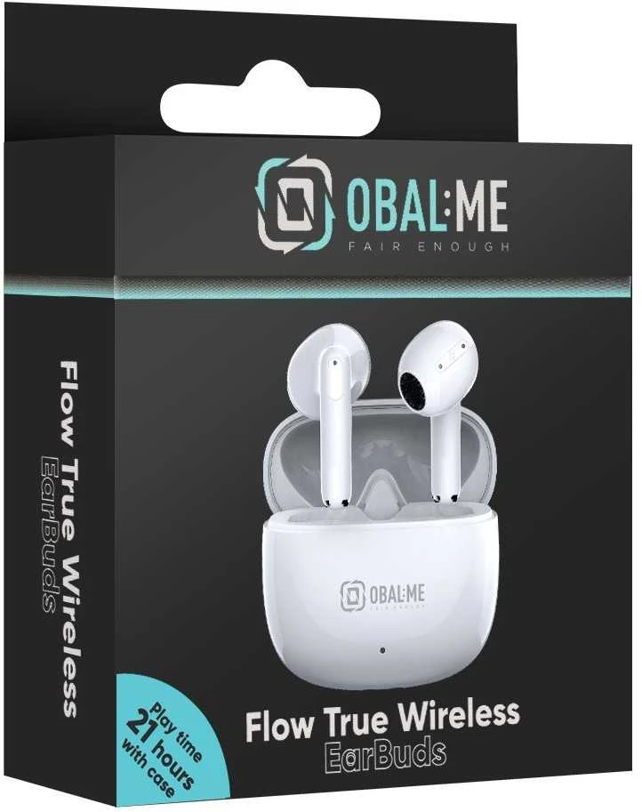 OBAL:ME Flow True Belaidės EarBuds ausinės baltos spalvos