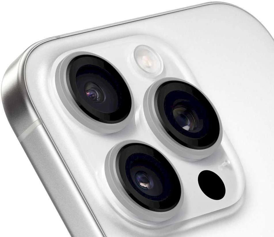 OBAL:ME lešio apsauga skirta Apple iPhone 16 Pro/16 Pro Max baltos spalvos Titanium