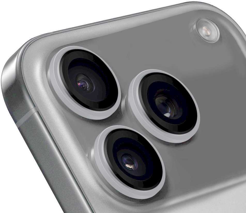 OBAL:ME kameros apsauga skirta Apple iPhone 17 Pro/17 Pro Max Sidabrinis