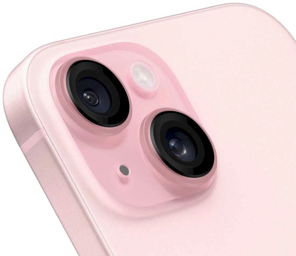 OBAL:ME objektyvo apsauga skirta iPhone 15/15 Plus rožinės spalvos
