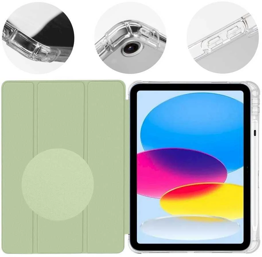 OBAL:ME MistyTab dėklas skirtas Apple iPad 10.9 2022/11 2025 šviesiai žalios spalvos