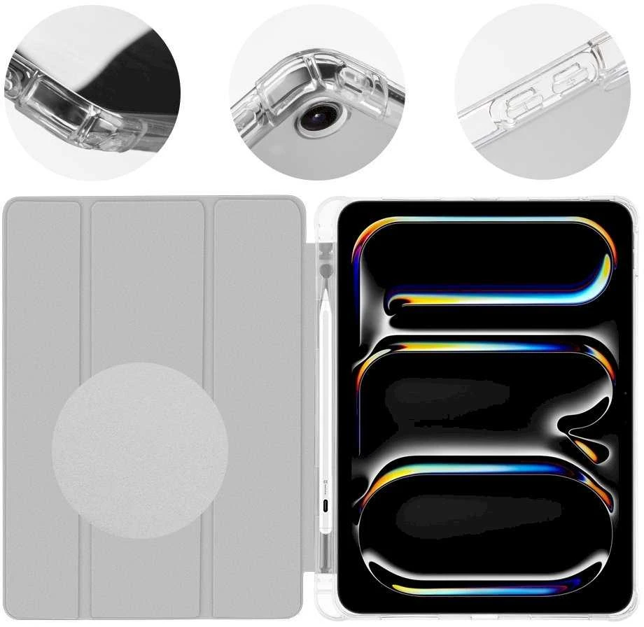 OBAL:ME MistyTab dėklas skirtas iPad Air (2020/2022/2024/2025)/iPad Pro 11 (1/2/3/4) juodos spalvos Light Gray