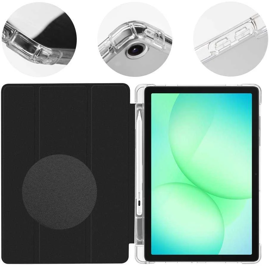 OBAL:ME MistyTab dėklas skirtas Samsung Galaxy Tab A11+ juodos spalvos