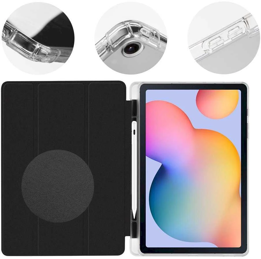 OBAL:ME MistyTab dėklas planšetiniam kompiuteriui Samsung Galaxy Tab S6 Lite juodos spalvos