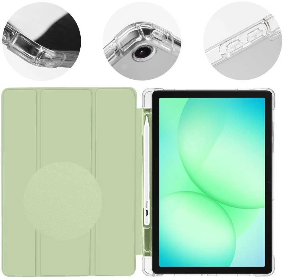 OBAL:ME MistyTab dėklas skirtas Samsung Galaxy Tab A11+ Light Žalias