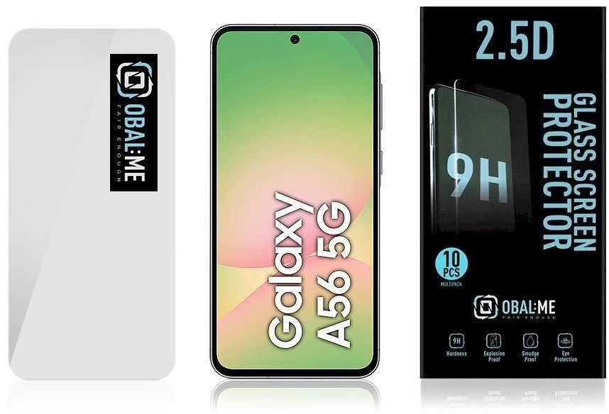 OBAL:ME Multipack 2.5D Apsauginis stiklas skirtas Samsung Galaxy A56 5G/A36 5G Clear (10vnt)
