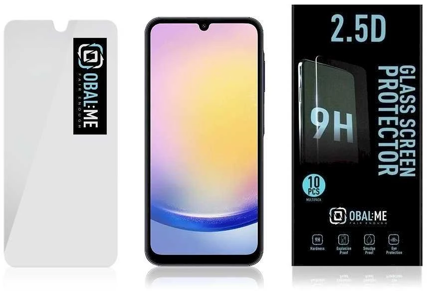 OBAL:ME Multipack 2.5D Apsauginis stiklas ekranui, skirtas Samsung Galaxy A26 5G Clear (10vnt)