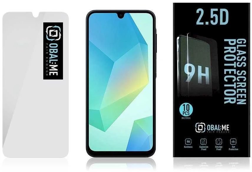 OBAL:ME Multipack 2.5D stiklo ekrano apsauga skirta Samsung Galaxy A16 4G/5G Clear (10vnt)
