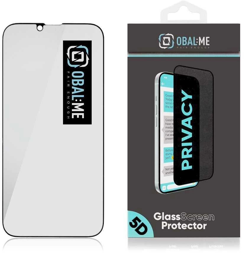 OBAL:ME Privacy 5D ekrano apsauga telefonui Apple iPhone 13/13 Pro/14 Juodas