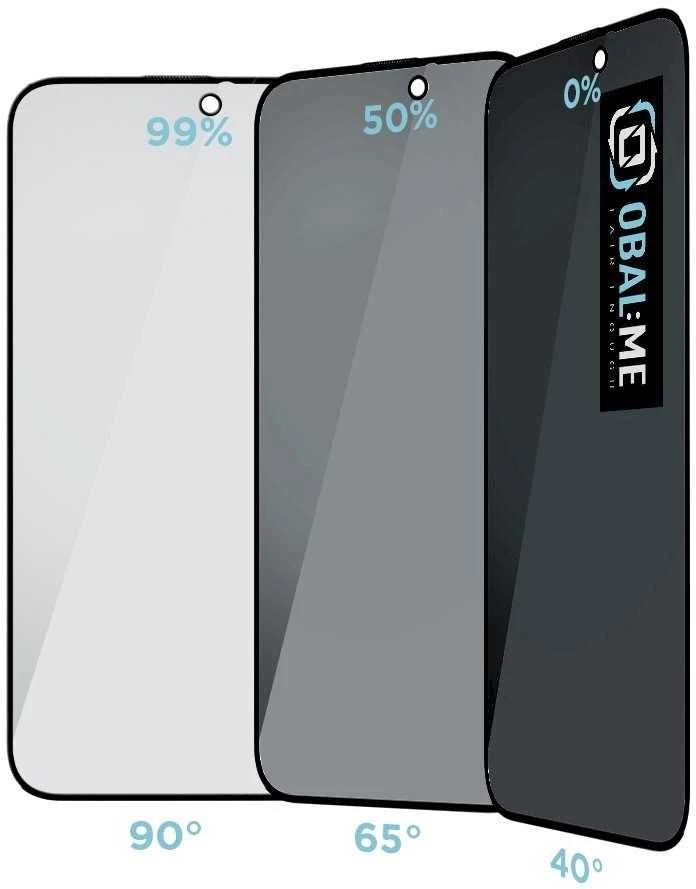 OBAL:ME Privacy 5D ekrano apsauga telefonui Apple iPhone 15 Juodas