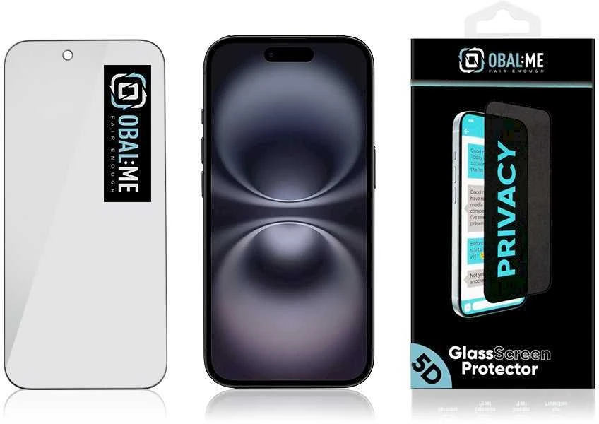 OBAL:ME Privacy 5D Ekrano apsauga Screen Protector skirta Apple iPhone 17 Air Juodas