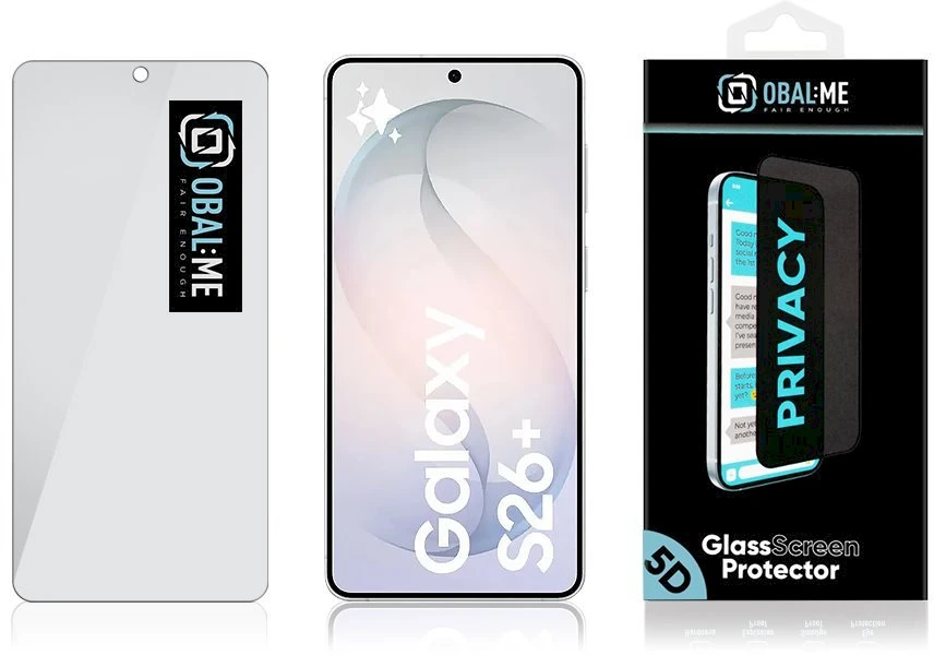 OBAL:ME Privacy 5D Apsauginis stiklas Screen Protector skirtas Samsung Galaxy S26+ Juodas