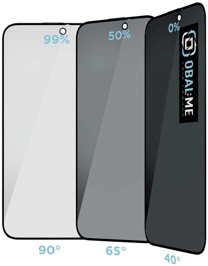 OBAL:ME Privacy 5D ekrano apsauga telefonui Apple iPhone 14 Pro Juodas