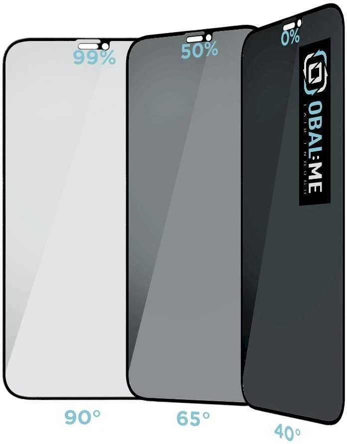 OBAL:ME Privacy 5D ekrano apsauga iPhone 12/12 Pro Juodas