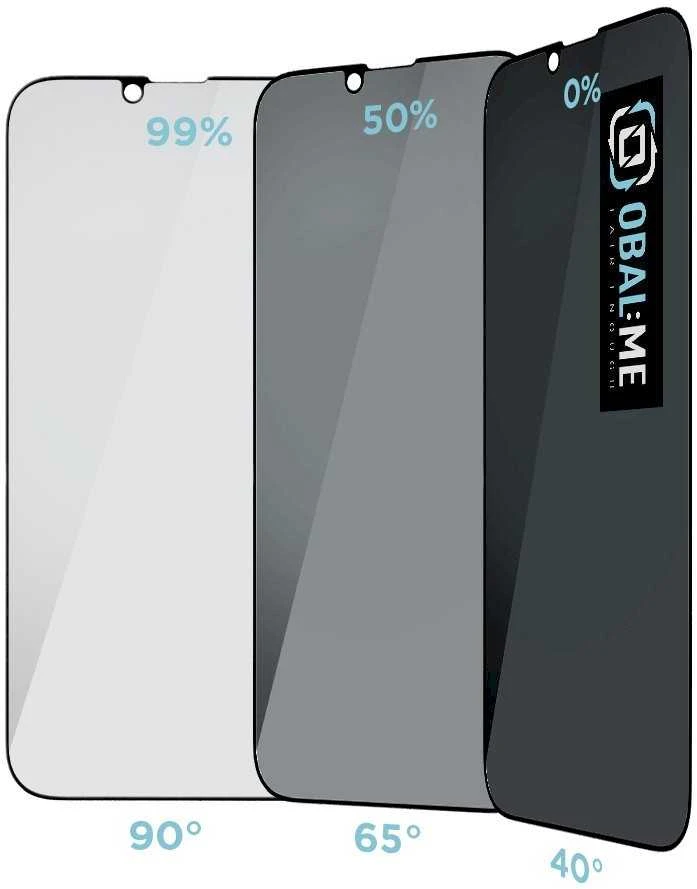 OBAL:ME Privacy 5D ekrano apsauga telefonui Apple iPhone 13/13 Pro/14 Juodas