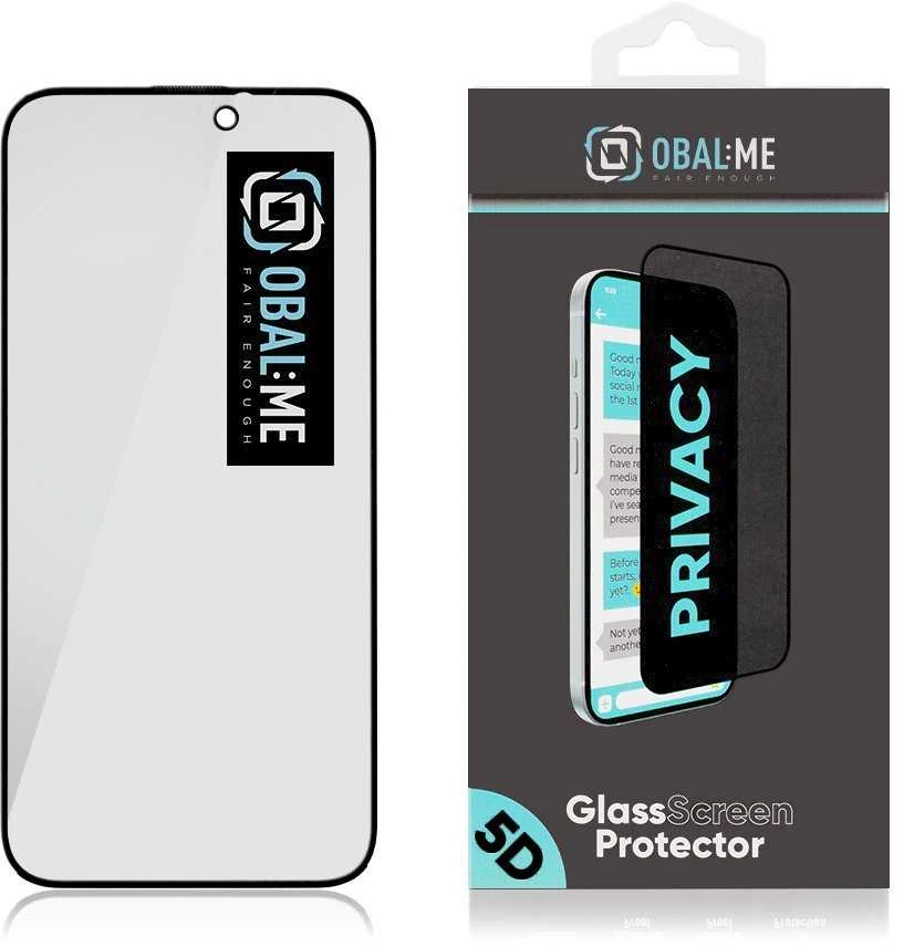 OBAL:ME Privacy 5D ekrano apsauga telefonui Apple iPhone 15 Juodas