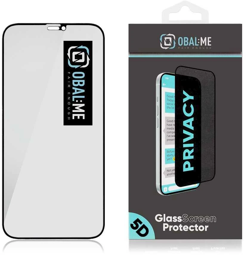 OBAL:ME Privacy 5D ekrano apsauga iPhone 12/12 Pro Juodas