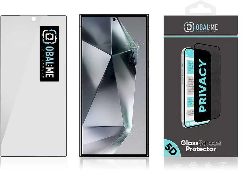 OBAL:ME Privacy 5D ekrano apsauga Samsung Galaxy S24 Ultra Juodas