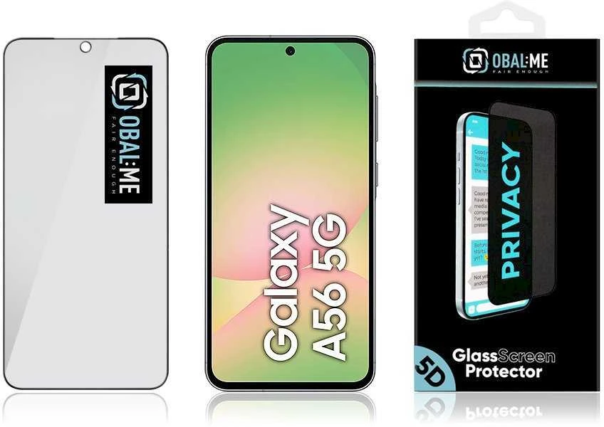 OBAL:ME Privacy 5D ekrano apsauga Samsung Galaxy A56 5G Juodas