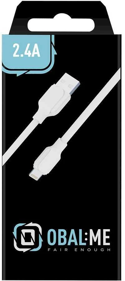 OBAL:ME Simple USB-A/Lightning kabelis 1m baltos spalvos