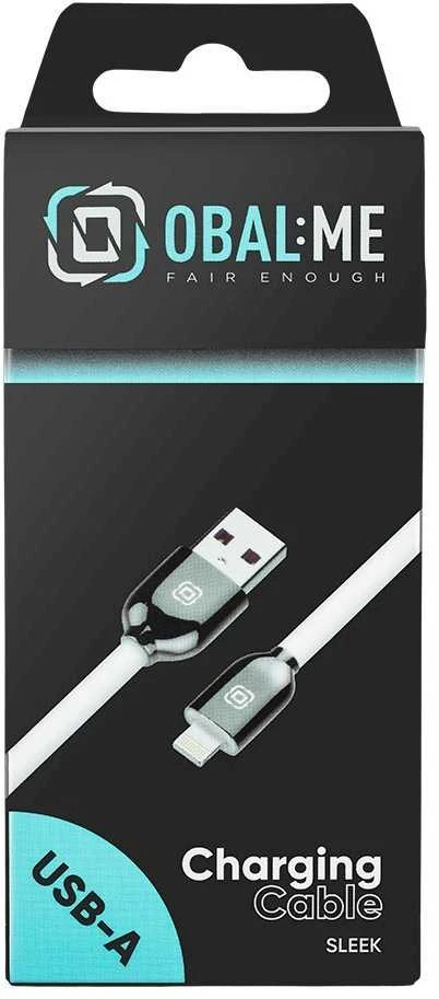OBAL:ME Sleek USB-A/Lightning kabelis baltos spalvos