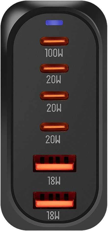 OBAL:ME Terminal GaN Desk Charger 4C2A 100W Juodas