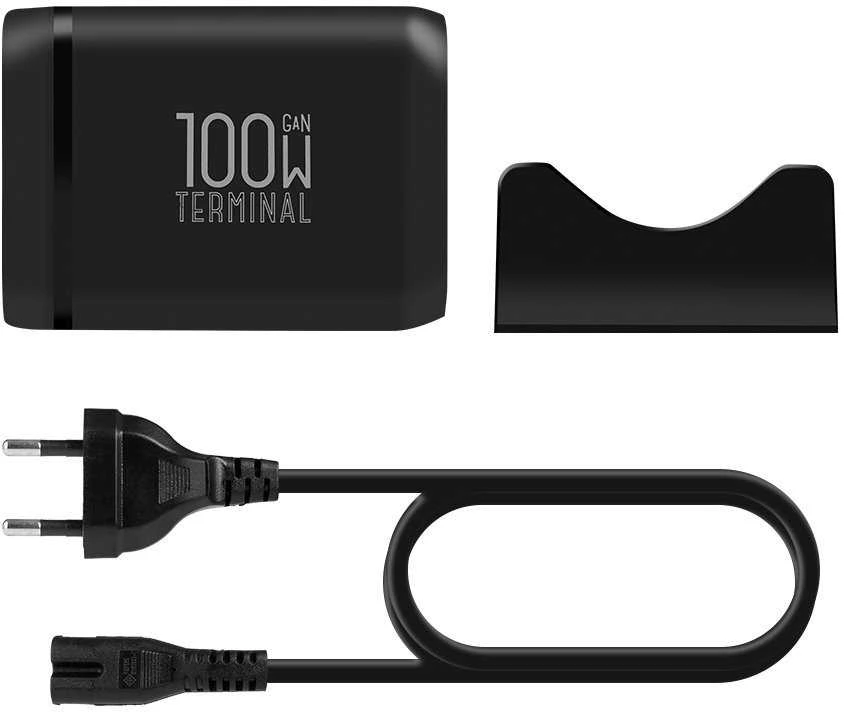 OBAL:ME Terminal GaN Desk Charger 4C2A 100W Juodas