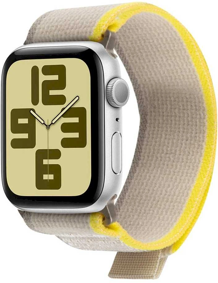 OBAL:ME Textile apyrankė skirta Apple Watch 42-49mm M-L rusvai gelsvas/Geltona