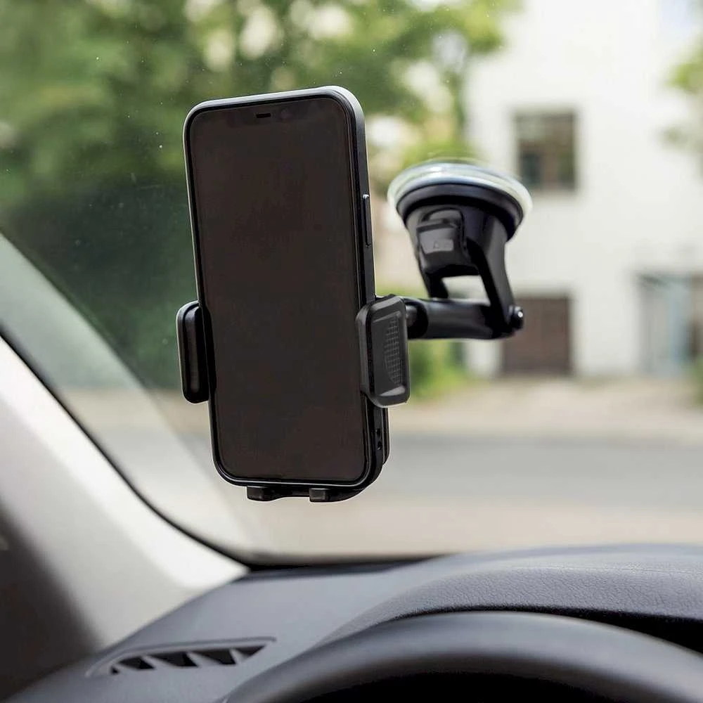 OBAL:ME TrioMount automobilinis telefono laikiklis juodos spalvos